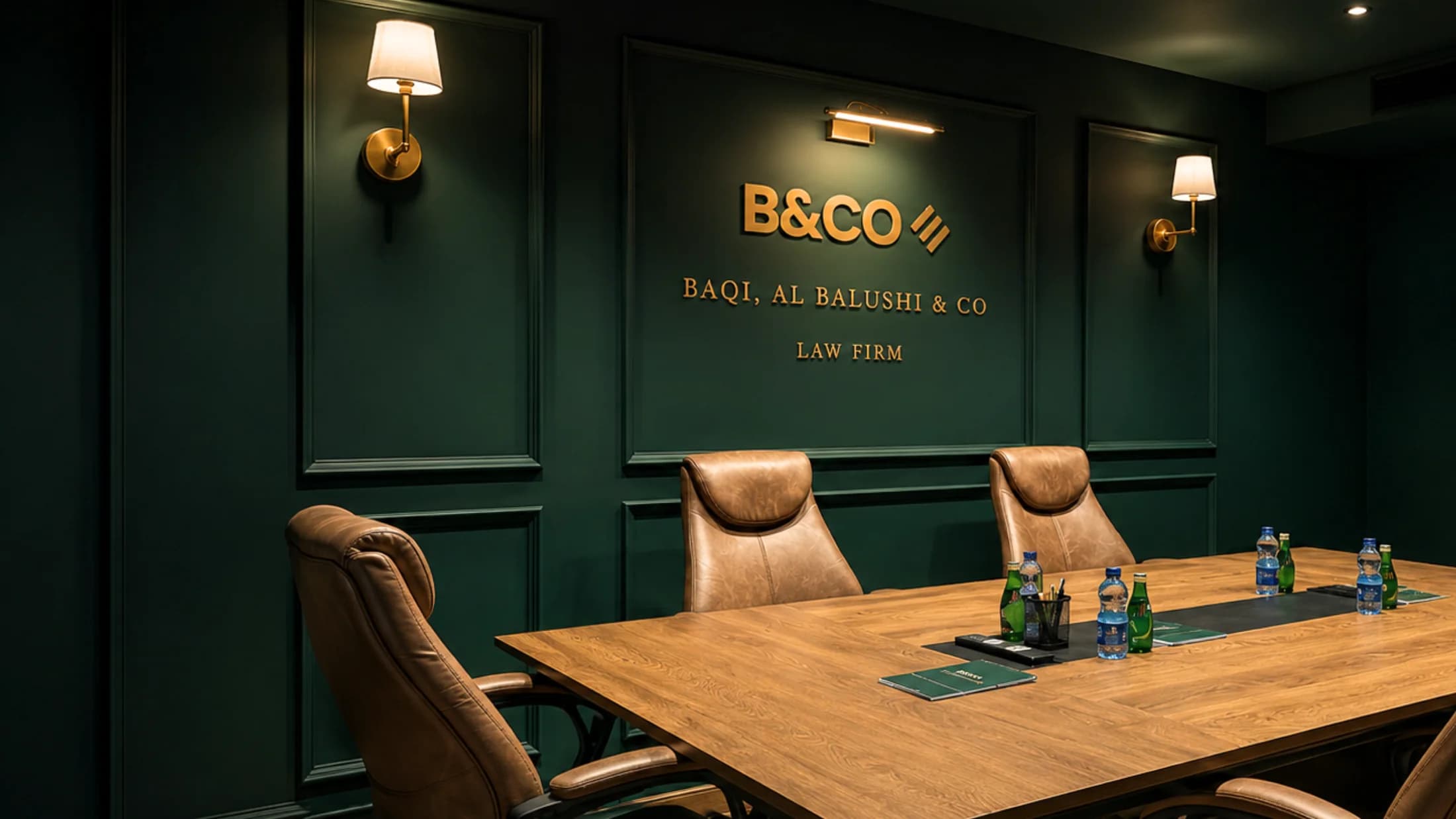 The meeting room at the firm's Muscat office